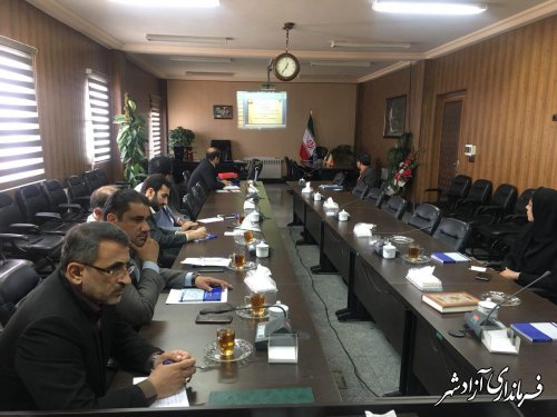 جلسه هماهنگی اجرای پروژه سیماک در شهرستان آزادشهر