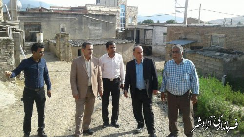 بازدید فرماندار شهرستان آزادشهر از پروژه های عمرانی روستای نیلی
