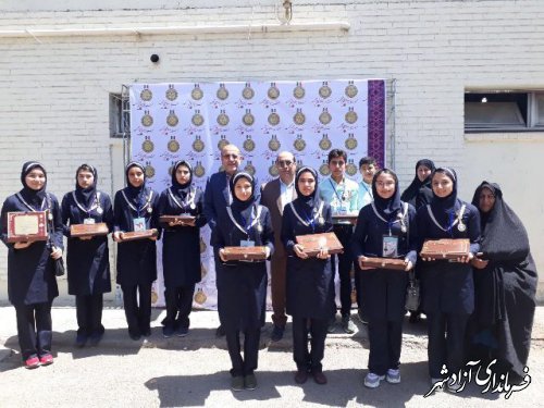 کسب رتبه کشوری جشنواره نوجوان خوارزمی فاطمه صادقلو دانش آموز دبیرستان حضرت راضیه(س) آزادشهر