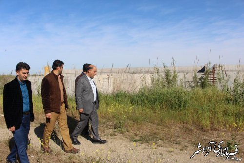 بازدید فرماندار شهرستان آزادشهر از پروژه ملی تصفیه خانه در حال احداث آزادشهر