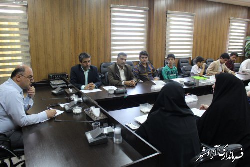 جلسه شورای اداری نمادین کودکان و نوجوانان در شهرستان آزادشهر برگزار شد