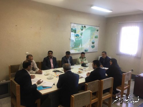 جلسه طرح تقسیم کار ملی در کنترل و کاهش آسیبهای اجتماعی در شهرستان آزادشهر برگزار شد