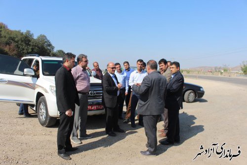 بازدید مدیرکل راه وشهرسازی از جاده بین المللی آزادشهر به نوده خاندوز