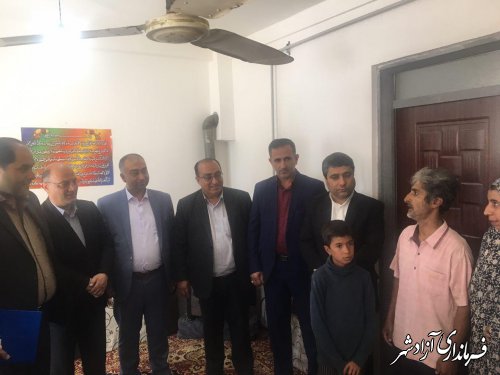 افتتاح یک باب منزل مسکونی و اهدا به خانواده نیازمند در شهرستان آزادشهر