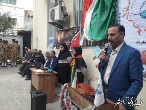 مراسم آغازین دبیرستان دخترانه سما آزادشهر باحضور نمایندهمجلس و مسئولین شهرستان