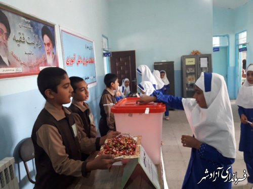 برگزاری انتخابات شورای دانش آموزی مدارس شهرستان آزادشهر