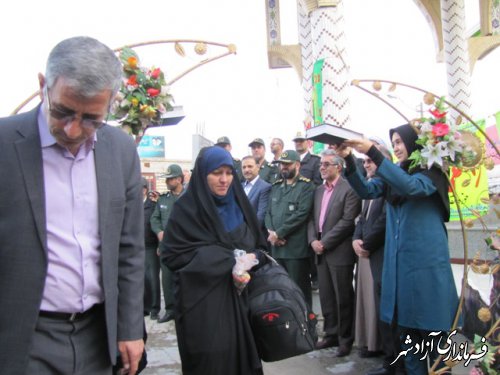 مراسم افتتاحیه متمرکز اعزام کاروان راهیان نور دانش آموزی استان در آزادشهر