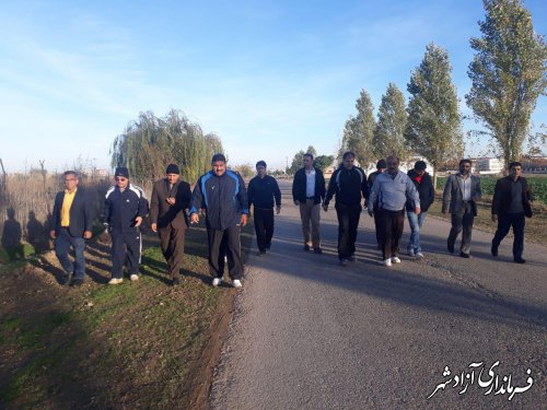پیاده روی کارکنان دولت در شهرستان آزادشهر