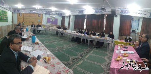جلسه کارشناسان آموزش متوسطه دوم سراسر استان به میزبانی شهرستان آزادشهر