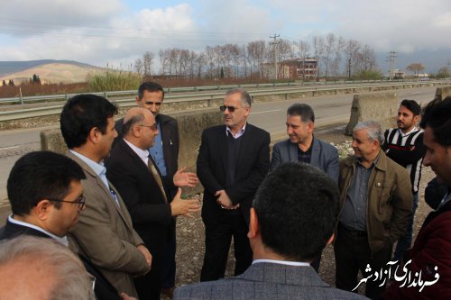 بازدید رییس سازمان مدیریت و برنامه ریزی از پروژه های عمرانی شهرستان آزادشهر
