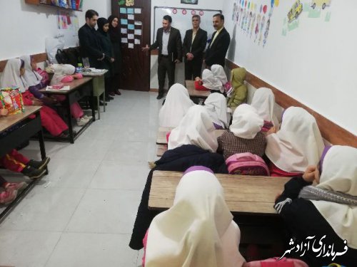 بازدید مدیر آموزش و پرورش آزادشهر از دبستان غیردولتی مهر این شهرستان