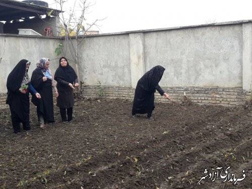 برگزاری دوره مهارتی کاشت و داشت سبزیجات در روستای خاندوز سادات