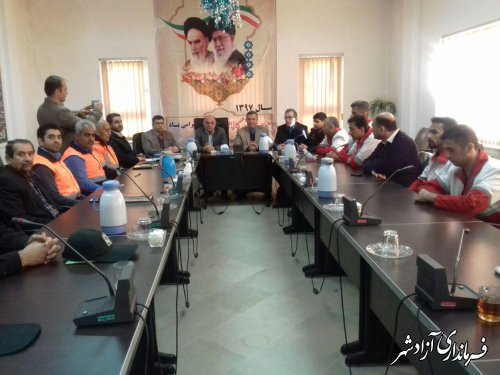 برگزاری جلسه توجیهی دهیاران بخش چشمه ساران شهرستان آزادشهر