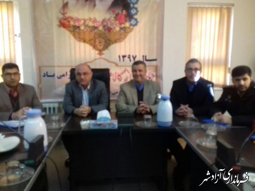 برگزاری جلسه توجیحی دهیاران بخش چشمه ساران شهرستان آزادشهر