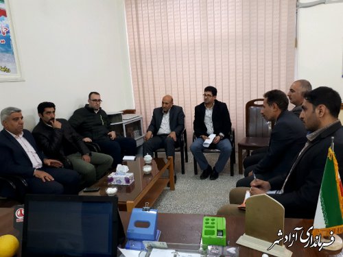 جلسه پیگیری طرح اراضی شیبدار شهرستان آزادشهر