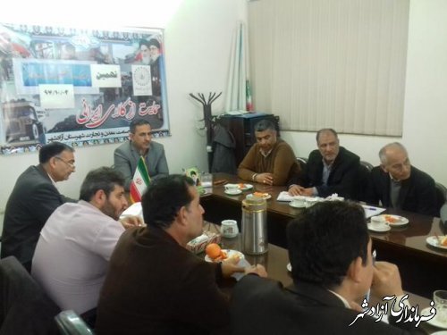 برگزاری نهمین جلسه کارگروه تنظیم بازار شهرستان آزادشهر 