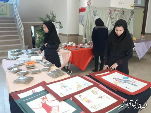 افتتاح نمایشگاه توانمندیها و تولیدات هنرجویان هنرستان کشاورزی شبانه روزی دخترانه زیتون نوده خاندوز
