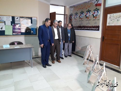 افتتاح نمایشگاه هنرهای دستی و تجسمی هنرجویان شهرستان آزادشهر