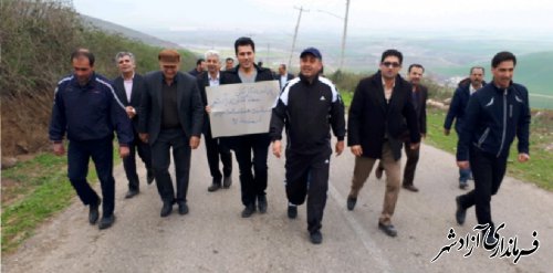 پیاده‌روي کارکنان مدیریت جهادکشاورزی آزادشهر به مناسبت هفته سلامت مردان