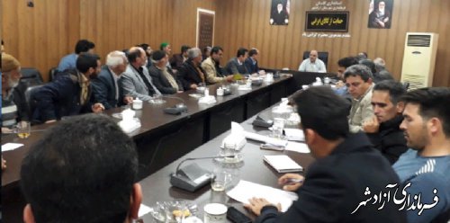 جلسه هماهنگی اجرای طرح مرمت و بهسازی آب‌بندان های شهرستان آزادشهر
