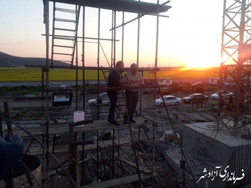 بازدید فرماندار شهرستان آزادشهر از روند ساخت کارخانه آرد توسط بخش خصوصی