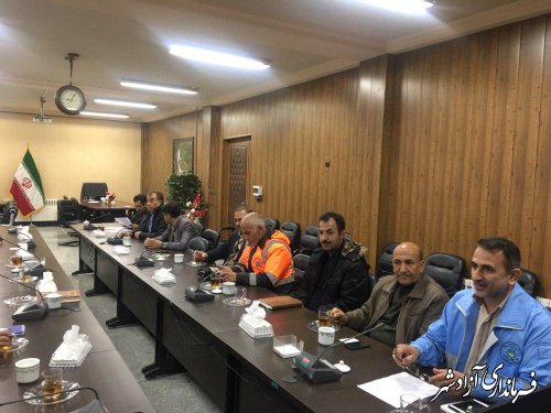 جلسه اضطراری شورای هماهنگی مدیریت بحران شهرستان آزادشهر برگزار شد