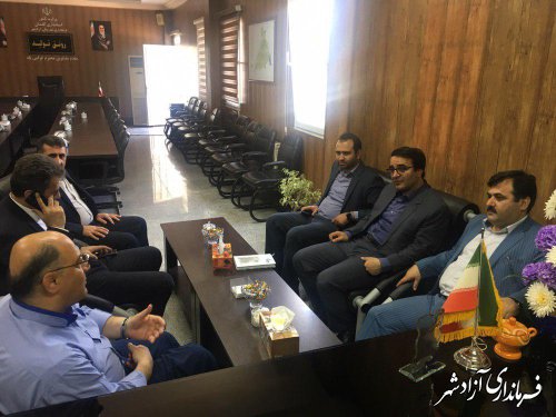 دیدار مدیرعامل بانک ملی استان گلستان با فرماندار شهرستان آزادشهر