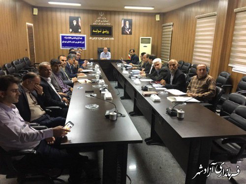 جلسه كارگروه تخصصي مخاطرات زلزله و لغزش لايه هاي زمين در شهرستان آزادشهر