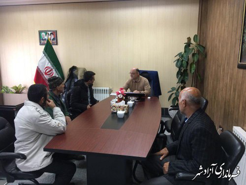 ملاقات مردمی فرماندار شهرستان آزادشهر با مراجعین برگزار شد