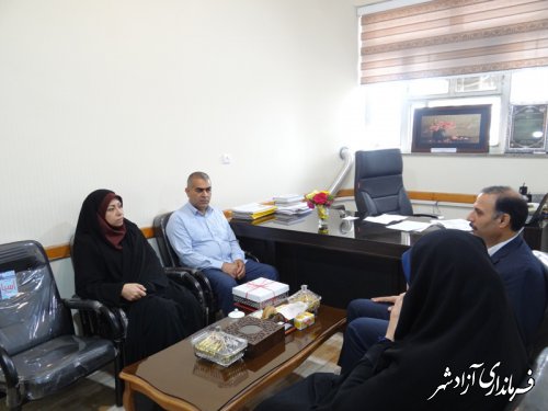 دیدار رییس اداره فرهنگ و ارشاد اسلامی با رییس آموزش و پرورش شهرستان آزادشهر به منظور افزایش هماهنگی در حوزه فرهنگ و آموزش