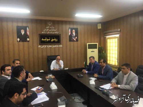 برگزاری جلسه ستاد جلوگیری از ساخت و سازهای غیرمجاز شهرستان آزادشهر