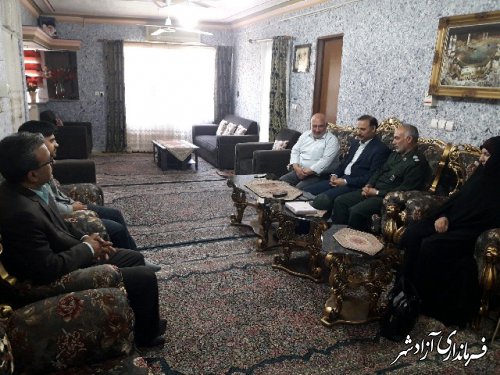 دیدار و تجلیل مدیر آموزش و پرورش آزادشهر  از جانبازان بمناسبت سوم خرداد