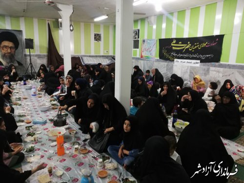 مراسم افطاری در شب 21 ماه رمضان در بین ایتام تحت حمایت توسط خیر شهرستانی