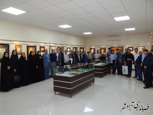 افتتاح نمایشگاه خوشنویسی هنرمندان و اساتید برتر خوشنویسی شرق گلستان در آزادشهر