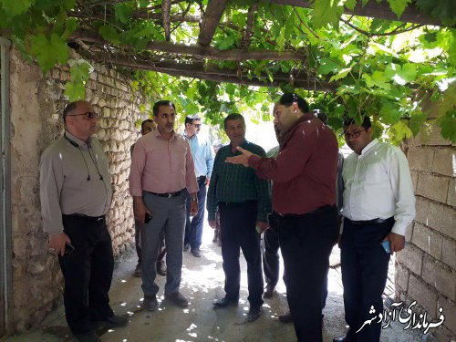 بازدید اعضای شورای اداری شهرستان آزادشهر از پروژه های عمرانی بخش چشمه ساران