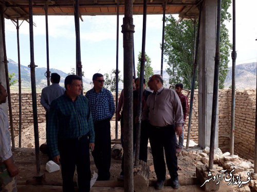 بازدید اعضای شورای اداری شهرستان آزادشهر از پروژه های عمرانی بخش چشمه ساران