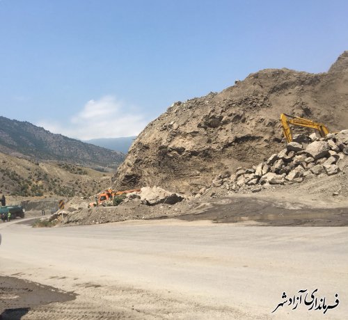 بازدید فرماندار شهرستان آزادشهر از پروژه تعریض جاده بین المللی آزادشهر به شاهرود