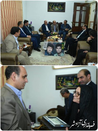 دیدار و سرکشی استاندار گلستان از خانواده شهیدان حسینی طلب در شهرستان آزادشهر