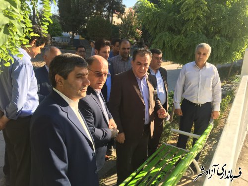 بازدید فرماندار و معاونین  فرمانداری از پروژه های در حال احداث شهرداری آزادشهر