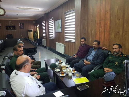 دیدار مدیرکل حفظ آثار و نشر ارزش های دفاع مقدس استان گلستان با فرماندار شهرستان آزادشهر