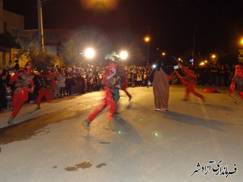 اجرای تعزیه واقعه کربلا همزمان با شب چهارم محرم در شهرستان آزادشهر