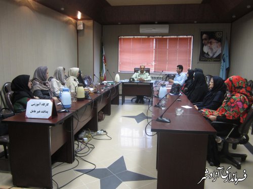 برگزاری کارگاه آموزشی پدافند غیرعامل در مرکز آموزش فنی وحرفه ای آزادشهر  