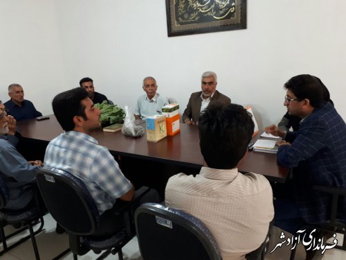 برگزاری جلسه جلب مشارکت کشت چغندرقند در شهرستان آزادشهر