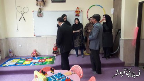 افتتاح اتاق بازی کودک در دبستان برکت شهرستان آزادشهر