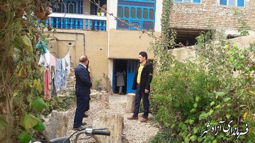 بازدید کارشناس شهرستان آزادشهراز اقامتگاه های بوم گردی بخش چشمه ساران شهرستان