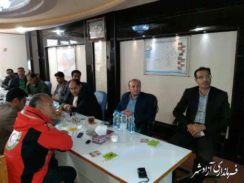 جلسه کارگروه تخصصی زلزله و مخاطرات طبیعی با موضوع سیلاب در آزادشهر برگزار شد
