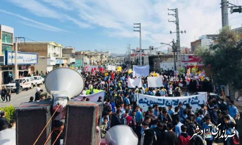 راهپیمایی 13 ابان در آزادشهر