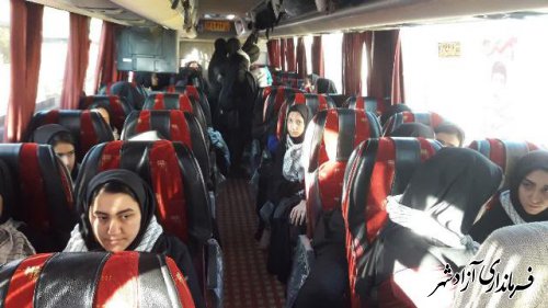 اعزام دانش آموزان دختر بسیجی آزادشهر به اردوی راهیان نور