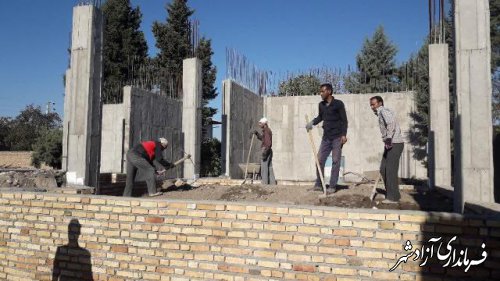 بازدید مدیرآموزش و پرورش آزادشهر از پروژه آموزشی درحال احداث روستای ازدارتپه