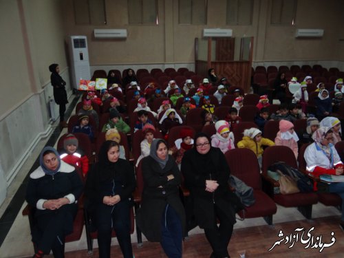 برگزاری همایش یار مهربان کتاب به مناسبت هفته کتاب و کتابخوانی ویزه مهدکودک های شهرستان آزادشهر